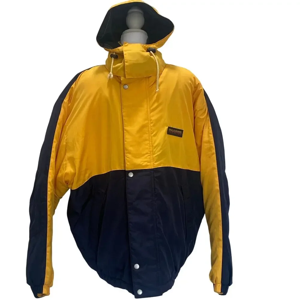 Vintage Paul & Shark Sailing Jacket Maritime Nautical Yellow Blue Size XL